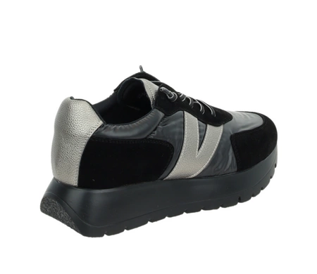 Czarne adidasy damskie na platformie jesienne VINCEZA