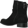 Czarne botki damskie płaskie zamszowe saszki Jezzi