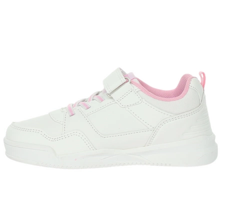 Białe adidasy z eko skóry dziecięce na rzep American Club