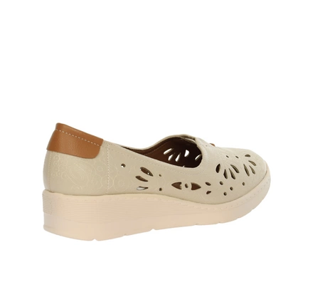 Wygodne czółenka damskie płaskie ze skórzaną wkładką Jezzi