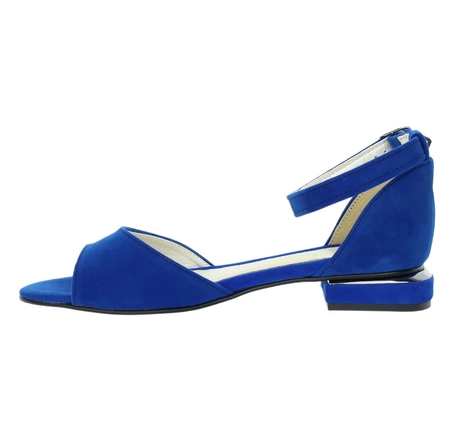 Chabrowe eleganckie sandały płaskie z zakrytą piętą AZALI