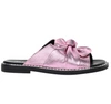 Jasno różowe klapki damskie płaskie z kokardą Jezzi