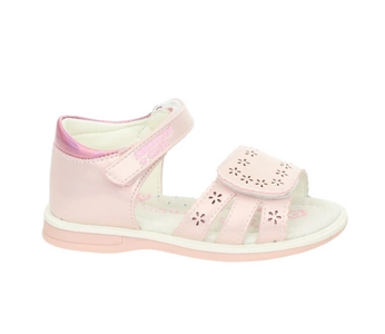 Różowe sandałki dziecięce z zakrytą piętą na rzep American Club