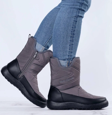 Wysokie śniegowce damskie ocieplane futerkiem Jezzi