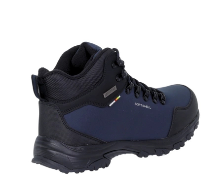 Granatowe półbuty męskie zimowe trzewiki wodoodporne SOFTSHELL American Club