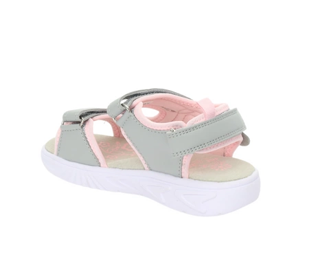 Elegancko-sportowe sandały dziecięce dla dziewczynki na rzepy świecące podeszwy American