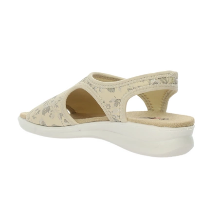 Komfortowe sandały damskie płaskie wsuwane elastyczne Jezzi