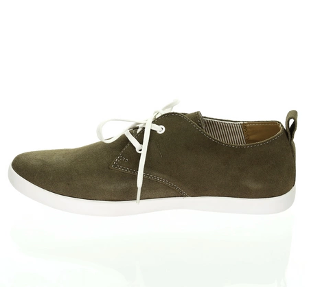 Skórzane półbuty męskie trampki zamszowe nobukowe American Club