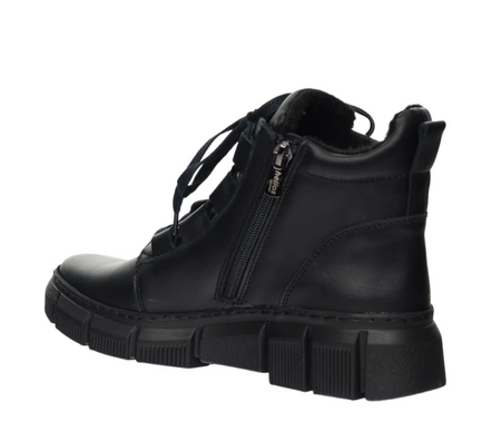 Komfortowe i eleganckie półbuty damskie zimowe skórzane Helios model 523