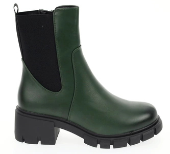 Zimowe botki damskie w kolorze butelkowej zieleni Jezzi