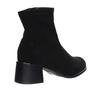Eleganckie botki czarne zamszowe na obcasie ocieplane Jezzi