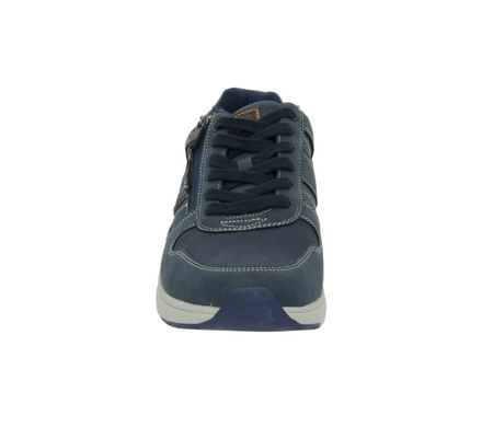 Granatowe buty męskie sportowe adidasy na zamek i sznurowadła