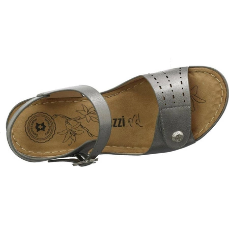 Sandały komfortowe na koturnie Jezzi 9SD98-0980 GREY