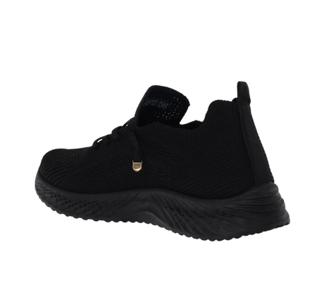 Lekkie czarne adidasy damskie slip-on z siatki NEWS