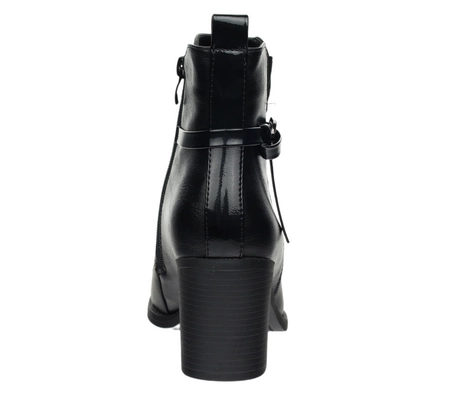 Eleganckie i wygodne botki damskie ocieplane na zamek na obcasie Jezzi