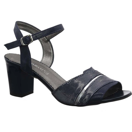 Sandały damskie skórzane na obcasie Gino Fabiani