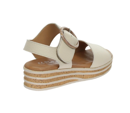 Skórzane sandały damskie na platformie Hiszpańskie El Pimpi