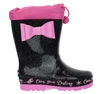 Różowe kalosze dziewczęce ze ściągaczem American Club