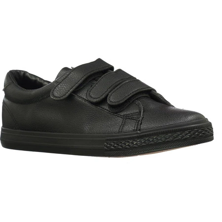 Całe czarne trampki adidasy skórzane na rzepy NEWS