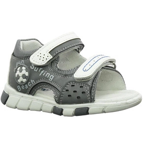 Szare sandały chłopięce na rzepy NEWS