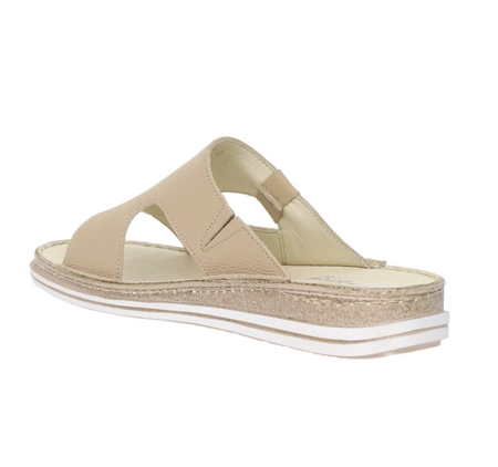 Skórzane klapki damskie wygodne i eleganckie Helios model 126