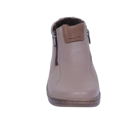 Skórzane damskie trzewiki buty zimowe na dwa zamki Helios model 786