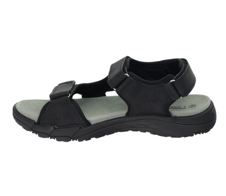 Czarne sandały męskie sportowe na rzepy wytrzymałe American Club