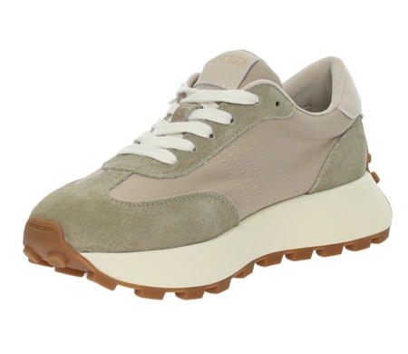 Beżowe skórzane sneakersy damskie adidasy VINCEZA