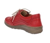 Czerwone półbuty damskie skórzane szyte na zamek i sznurowadła  Helios 411