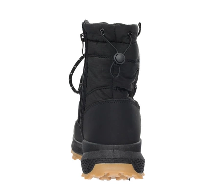 Czarne modne śniegowce damskie sportowe botki ciepłe na zimę Jezzi