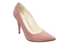 Wysokie szpilki zamszowe pudrowy róż JUMA 