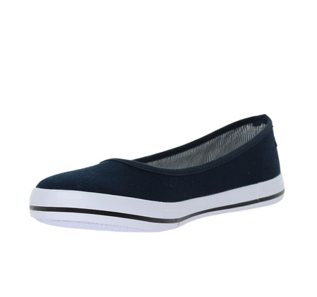Granatowe baleriny sportowe na białej podeszwie czeszki American Club