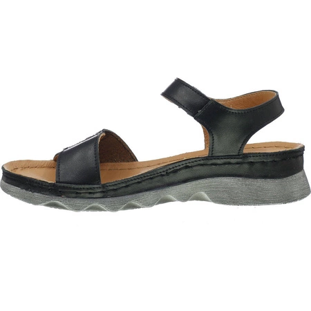 Polskie sandały damskie płaskie skórzane Gino Fabiani