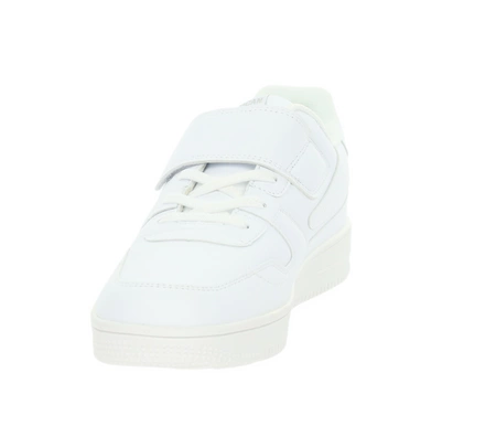 Białe adidasy na platformie na rzep American