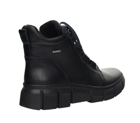 Komfortowe i eleganckie półbuty damskie zimowe skórzane Helios model 523