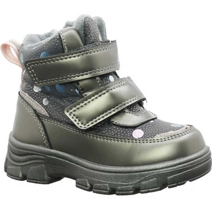 Szare buty zimowe śniegowce dziewczęce Clibee