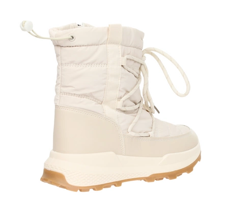 Modne beżowe śniegowce damskie na zamek sportowe Jezzi