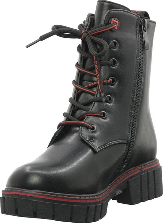 Czarne glany buty zimowe dziewczęce MissE