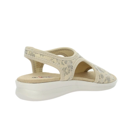 Komfortowe sandały damskie płaskie wsuwane elastyczne Jezzi