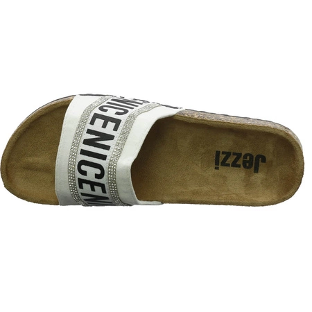 Klapki damskie białe profilowane Jezzi