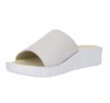 Białe komfortowe klapki damskie ze skóry naturalnej Helios