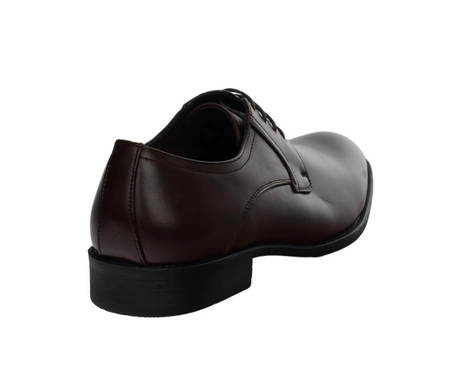 Brązowe męskie półbuty eleganckie garniturowe UNISOFT