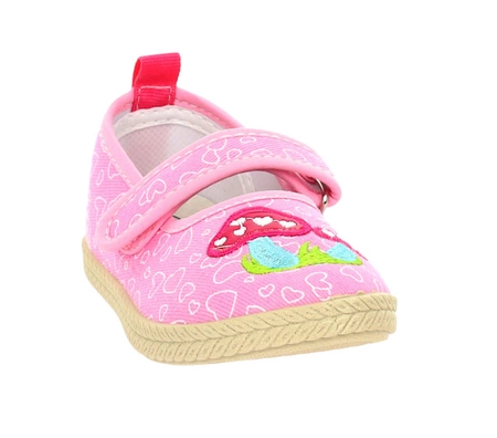 Różowe dziecięce baleriny na rzep w małych rozmiarach American Club