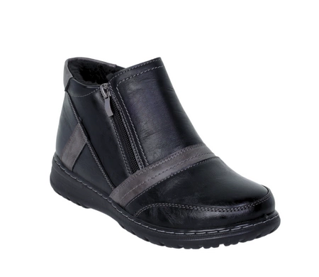 Ciepłe buty zimowe damskie na dwa zamki babcine botki na zimę UNISOFT