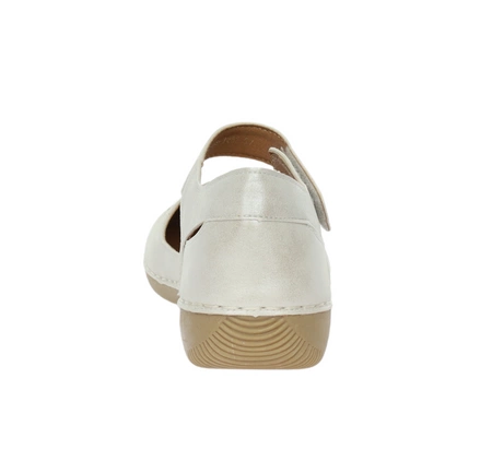 Płaskie sandały damskie na rzep z zakrytą piętą i palcami Jezzi