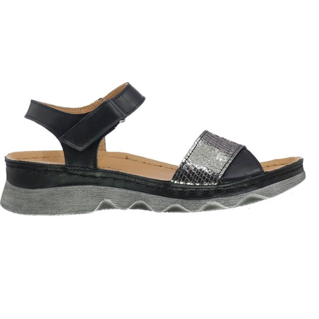 Polskie sandały damskie płaskie skórzane Gino Fabiani