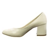 Buty na obcasie ślubne czółenka beż AZALI  - Polski Produkt
