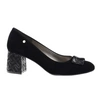 Czarne wygodne czółenka na szerokim obcasie Jasmine od Azali