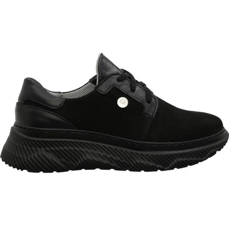 Sneakersy skórzane czarne damskie Gino Fabiani