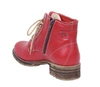 Czerwone klasyczne botki damskie zimowe ocieplane ze skóry naturalnej Polskie Gino Fabiani